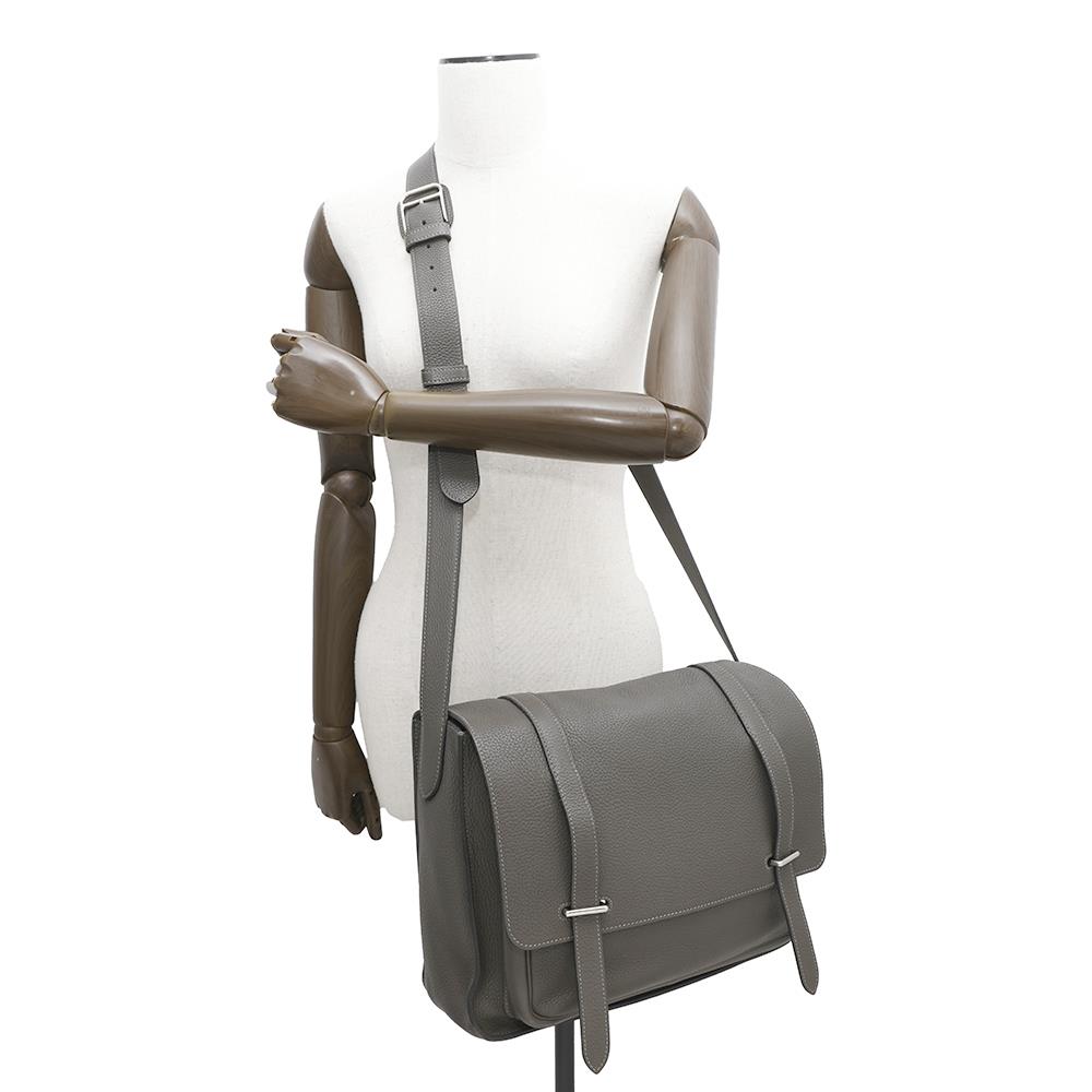 HERMES Steve Buzas Gray Taurillon Clemence Size 35