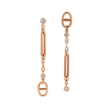 HERMES Earrings 《Chaine d'Ancre Chaos》 18K Pink Gold