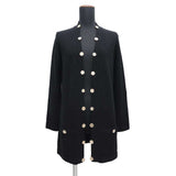 CHANEL Long Knit Cardigan Size 36 BlackP72463 Cashmere100%