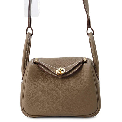 HERMES Lindy Etoupe Taurillon Clemence Size Mini