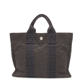 HERMES Her Line Tote Gray Canvas Size PM