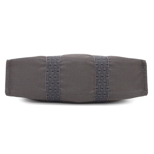 HERMES Her Line Tote Gray Nylon Canvas Size MM