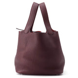 HERMES Picotin Prune Taurillon Clemence Size MM