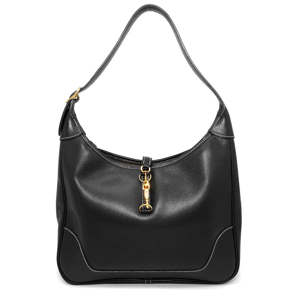 HERMES Trim Black Courchevel Size 31