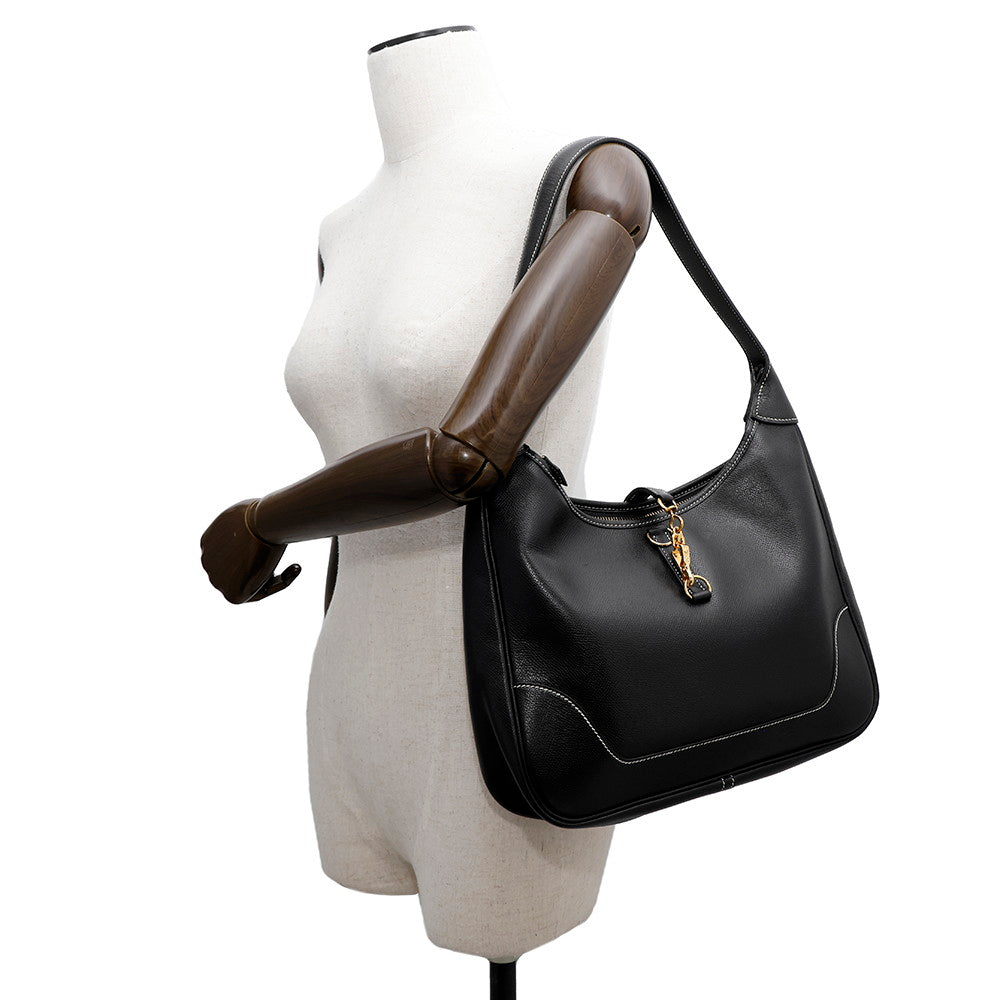 HERMES Trim Black Courchevel Size 31