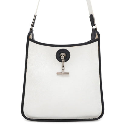HERMES Vespa White/Black Taurillon Clemence Size PM