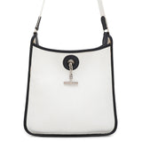 HERMES Vespa White/Black Taurillon Clemence Size PM