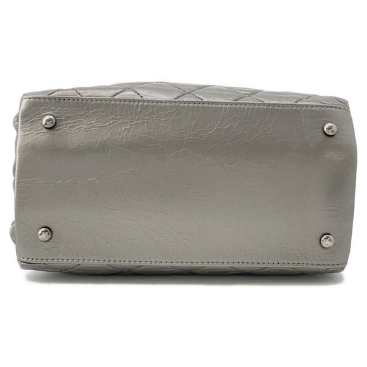 CHANEL Matelasse CC Logo Chain Me Tote Bag SilverA50494 Calf Leather