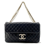 CHANEL Matelasse PearlCC Logo 4-chain ChainShoulder Bag BlackA39011 Lambskin