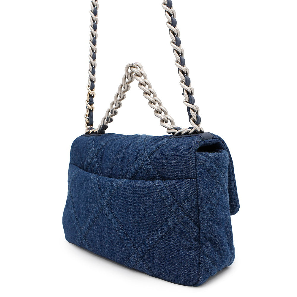 CHANEL CHANEL19 ChainShoulder Bag BlueAS1160 Denim