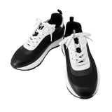 HERMES Sneakers《Gram》 Black/White Technical Fabric Calf Leather Size 41