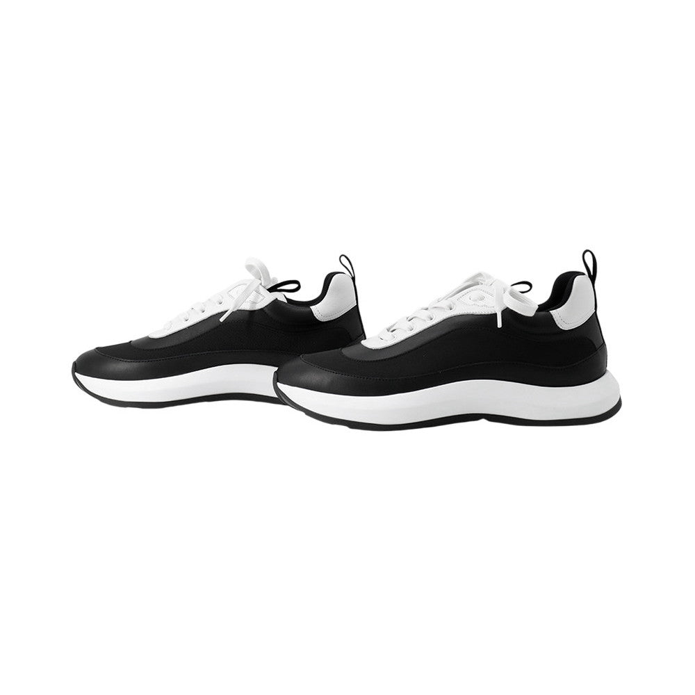 HERMES Sneakers《Gram》 Black/White Technical Fabric Calf Leather Size 41