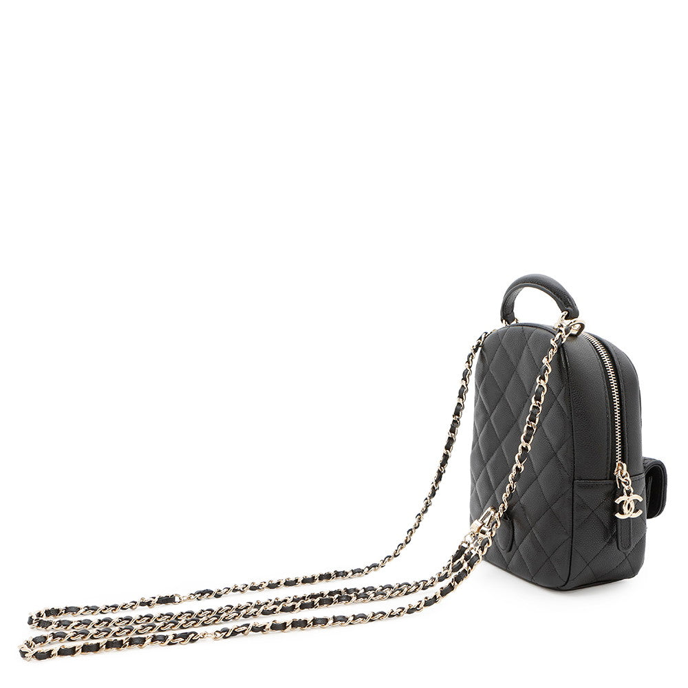 CHANEL Matelasse Backpack BlackAP3753 Caviar Leather Size Mini