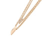HERMES HERMES Crew de H 2 Chain Diamond Necklace Size 40 18K Pink Gold