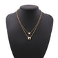 HERMES HERMES Crew de H 2 Chain Diamond Necklace Size 40 18K Pink Gold