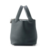 HERMES Picotin Lock Eclat Vert Mangrove/Guripantan Taurillon Clemence Swift Leather Size PM