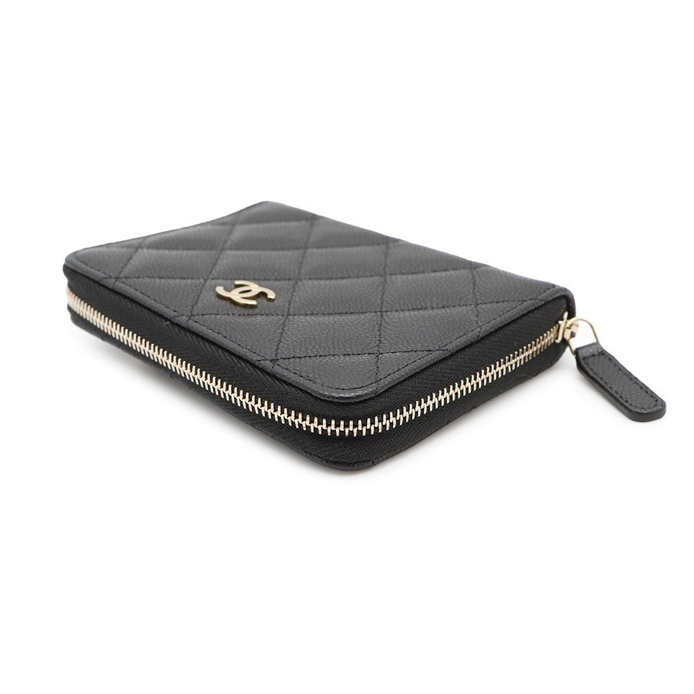 CHANEL Matelasse CC Logo Small Wallet BlackAP4652 Caviskin