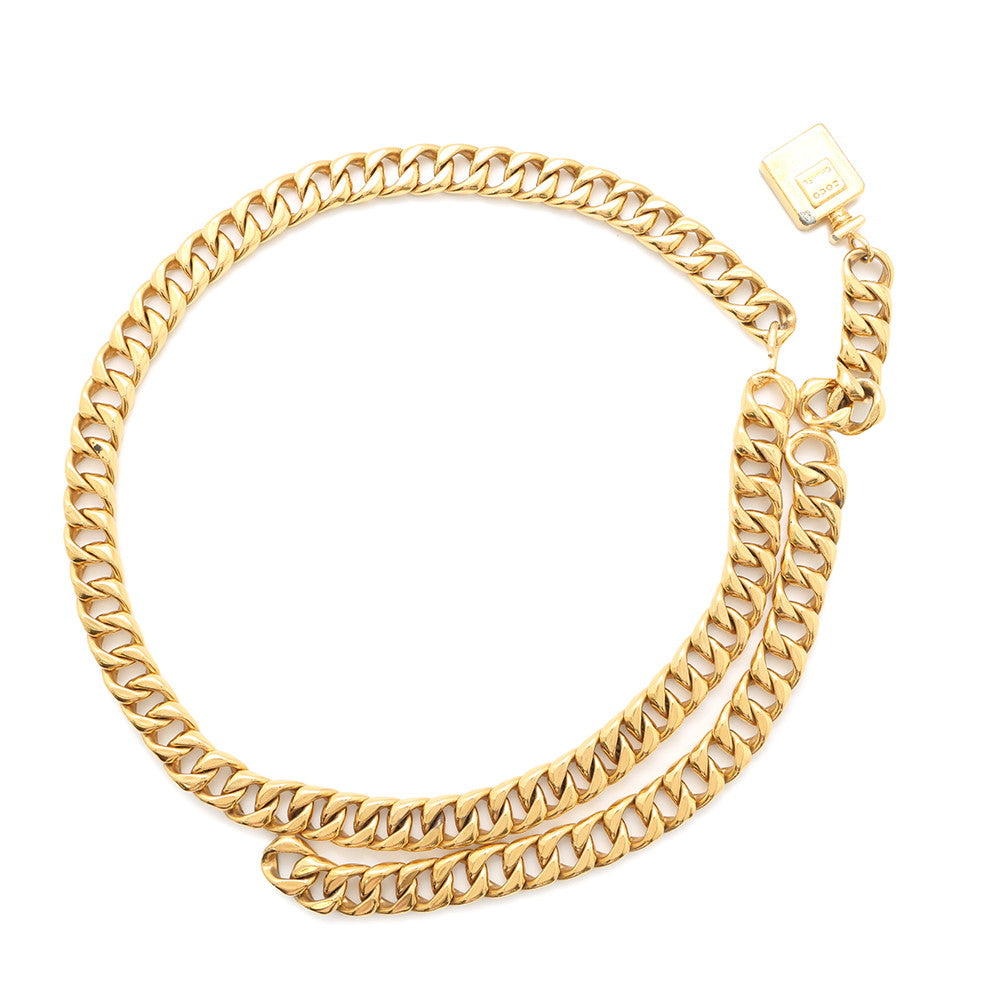 CHANEL Perfume Motif ChainBelt Gold Metal