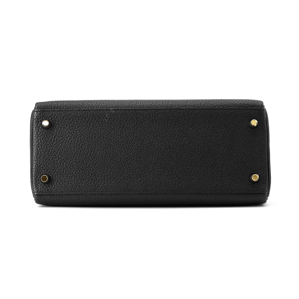HERMES Kelly Retourne Black Togo Leather Size 28