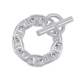 HERMES Chaine d'Ancre Bracelet 9 frames Size TGM Silver SV925