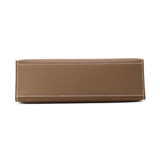 HERMES PochetteKelly Etoupe Swift Leather