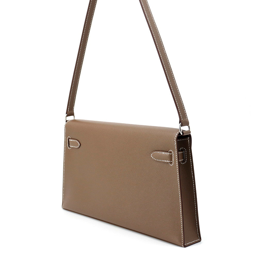 HERMES kelly elan Etoupe Veau Madame