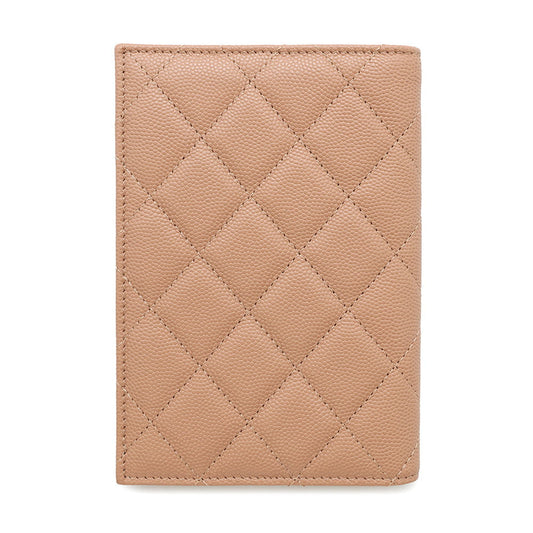 CHANEL Matelasse Passport Cover BeigeAP4182 Caviar Leather Rhinestone