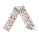 HERMES Twilly Couvertures et Tenues de Jour Cream/Blanc/RoseH061356S Silk100%