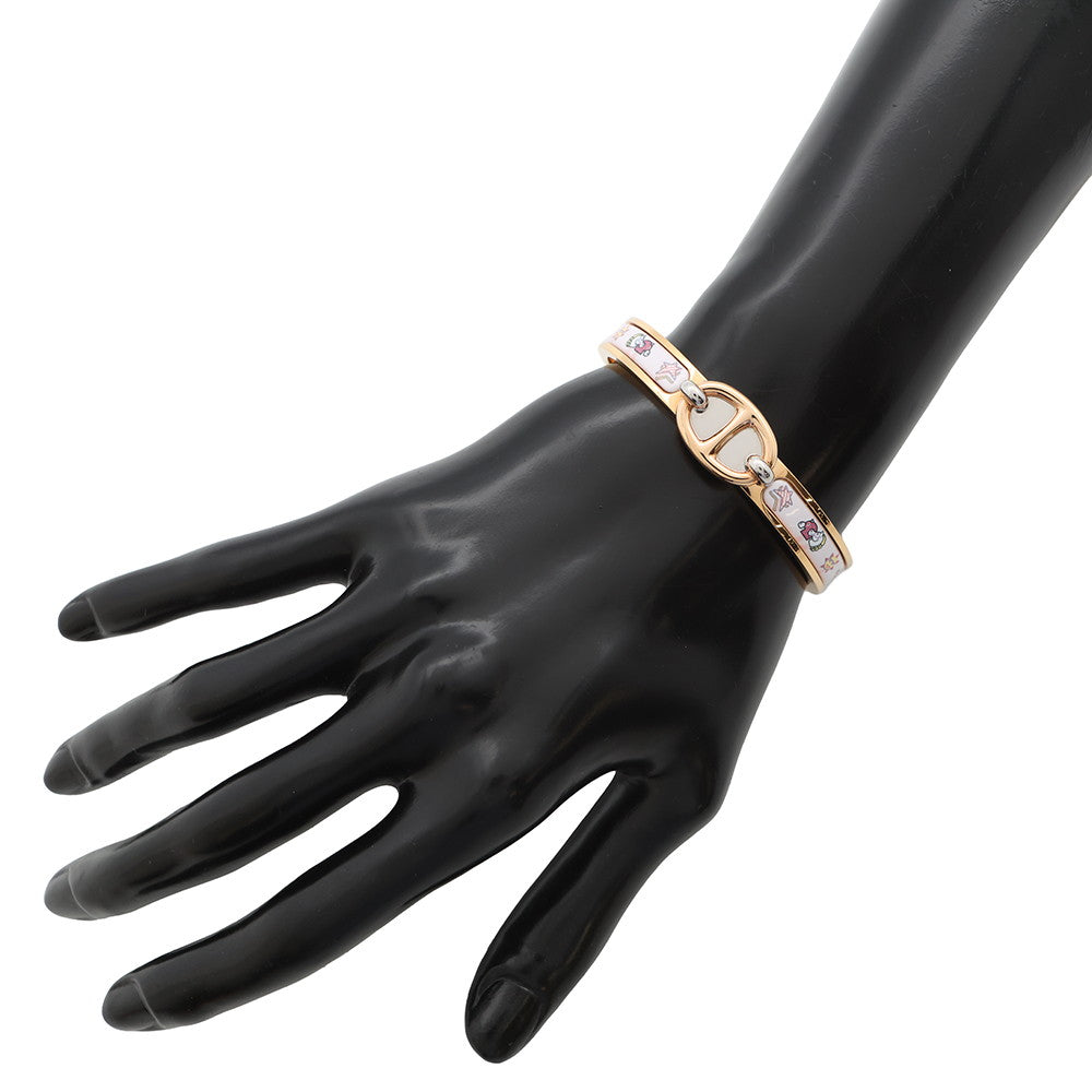 HERMES Mini Clic Chaine d'Ancre Funny Ice Cream Size PM Jasmin Metal Enamel