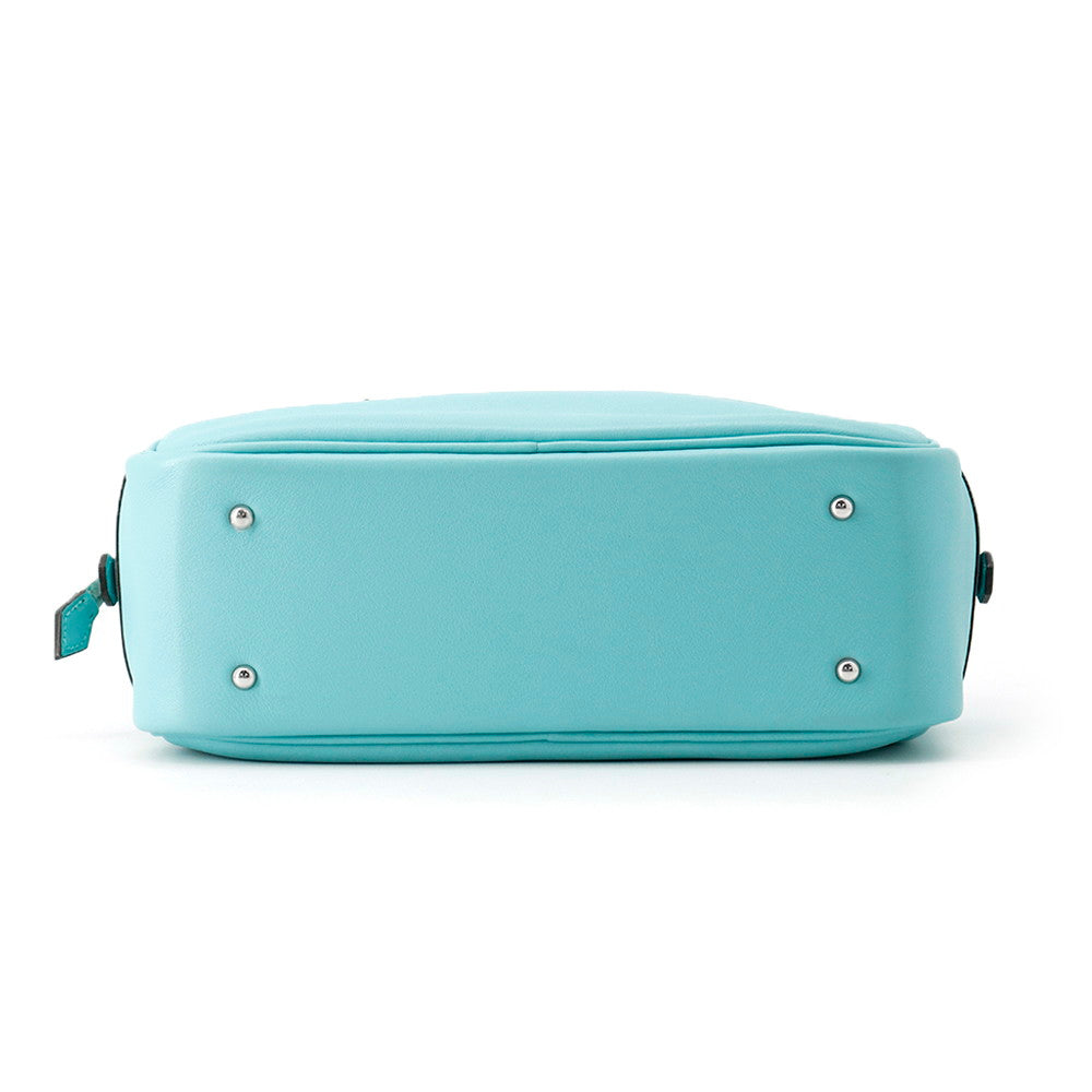 HERMES Plume Blue Atoll Swift Leather Size Mini