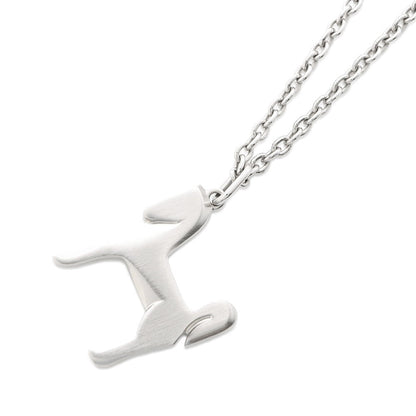 HERMES Panash Necklace Silver Metal