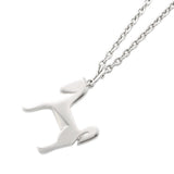 HERMES Panash Necklace Silver Metal