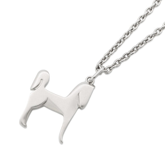 HERMES Panash Necklace Silver Metal