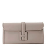 HERMES Jige Gris Asphalt Swift Leather Size PM