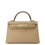 HERMES Mini Kelly 2 Poussiere Epsom