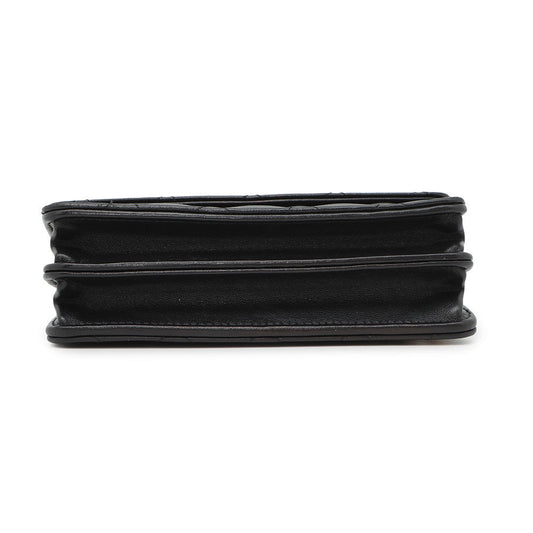 CHANEL Matelasse PearlChain Mini Chain Wallet BlackAP2932 Lambskin