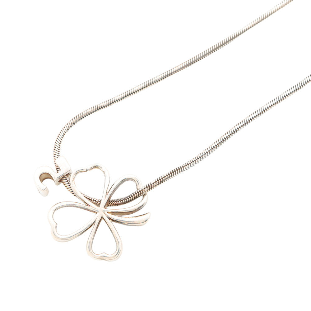 CHANEL Clover motif necklace Silver Sv925