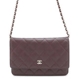 CHANEL Matelasse Chain wallet PurpleA33814 Lambskin