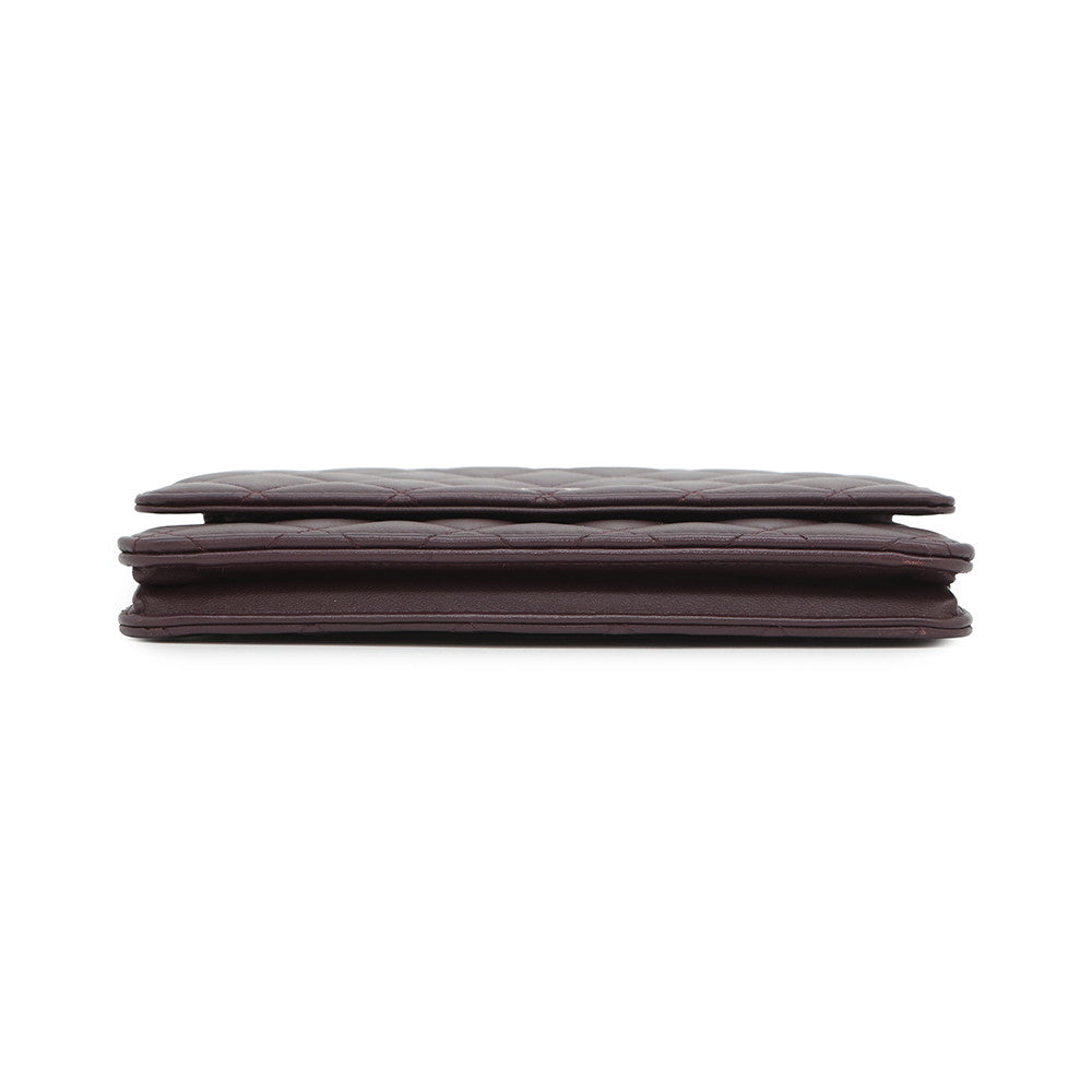 CHANEL Matelasse Chain wallet PurpleA33814 Lambskin