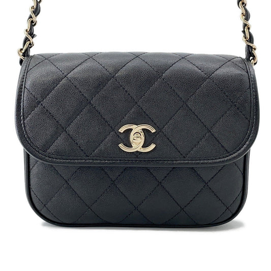 CHANEL Matelasse messenger bag BlackAS2447 Caviar Leather Size Small