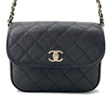 CHANEL Matelasse messenger bag BlackAS2447 Caviar Leather Size Small