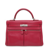 HERMES Kelly Raki Ruby Swift Leather Size 32