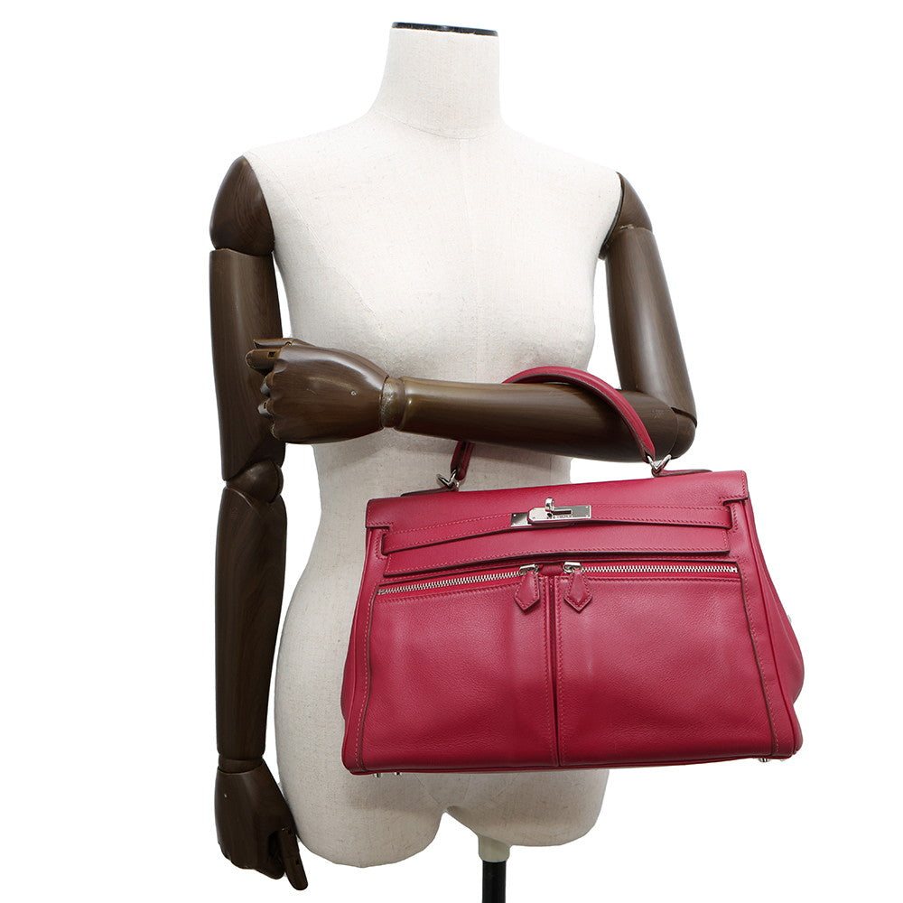 HERMES Kelly Raki Ruby Swift Leather Size 32