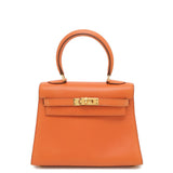 HERMES Mini Kelly Orange Gulliver Size 20