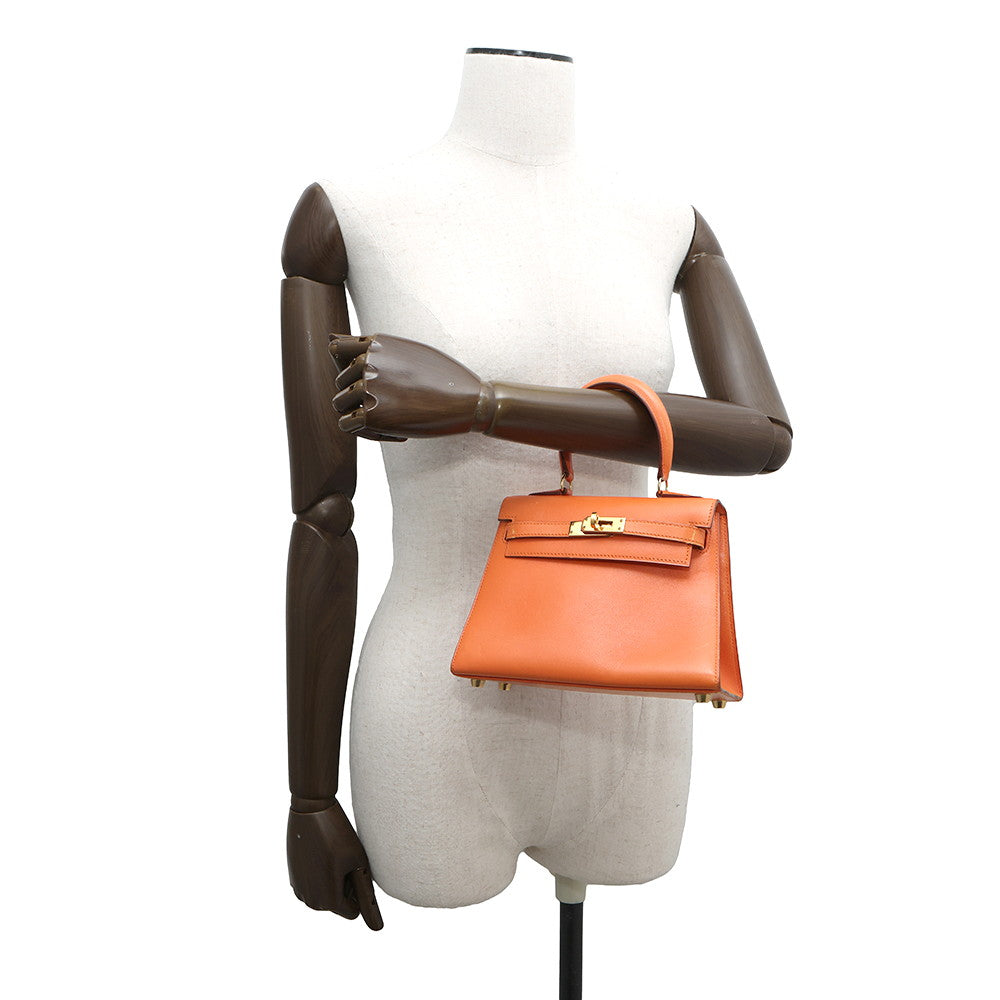 HERMES Mini Kelly Orange Gulliver Size 20