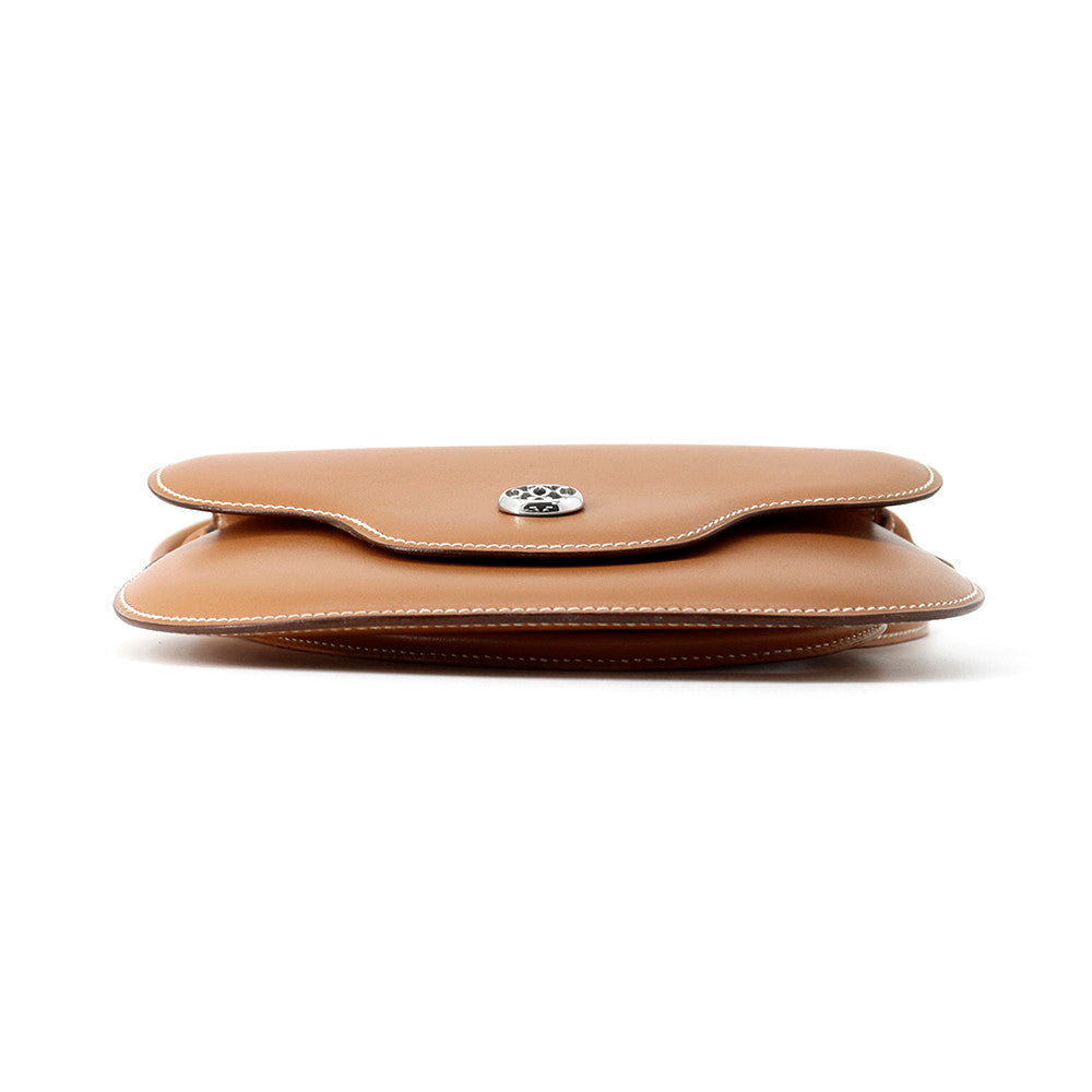 HERMES ShoulderPouch Gold Box Calf Leather