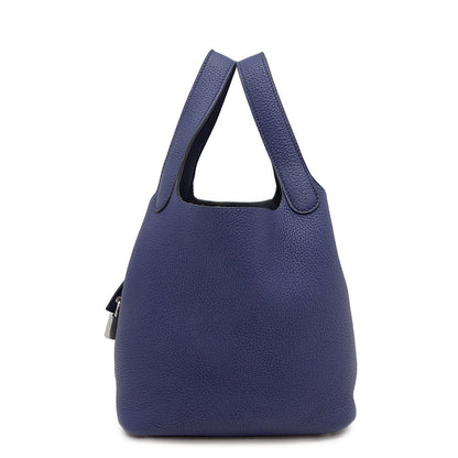 HERMES Picotin Lock Blue Encre Taurillon Clemence Size PM