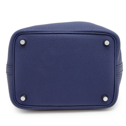 HERMES Picotin Lock Blue Encre Taurillon Clemence Size PM