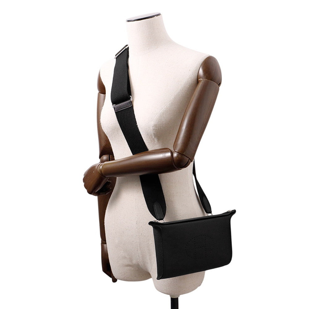HERMES Videpoches Black Togo Leather