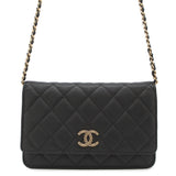 CHANEL Matelasse Chain wallet BlackAP3516 Caviar Leather